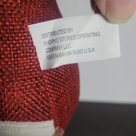 Extendable-Leg Santa Figure Rustic Fabric Welcome Hat Plaid ~18–28" Xmas Decor - Picture 12 of 13